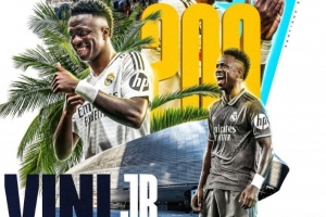 万博体育官网-维尼修斯迎西甲200次出场里程碑，已贡献60球37助攻